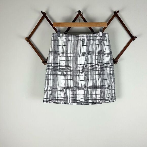 LOFT Black & White Mini Skirt Size 6 NWT Q548 - Picture 1 of 7